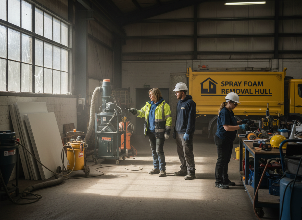 The Urban Seal Spray Foam team at work in Hull